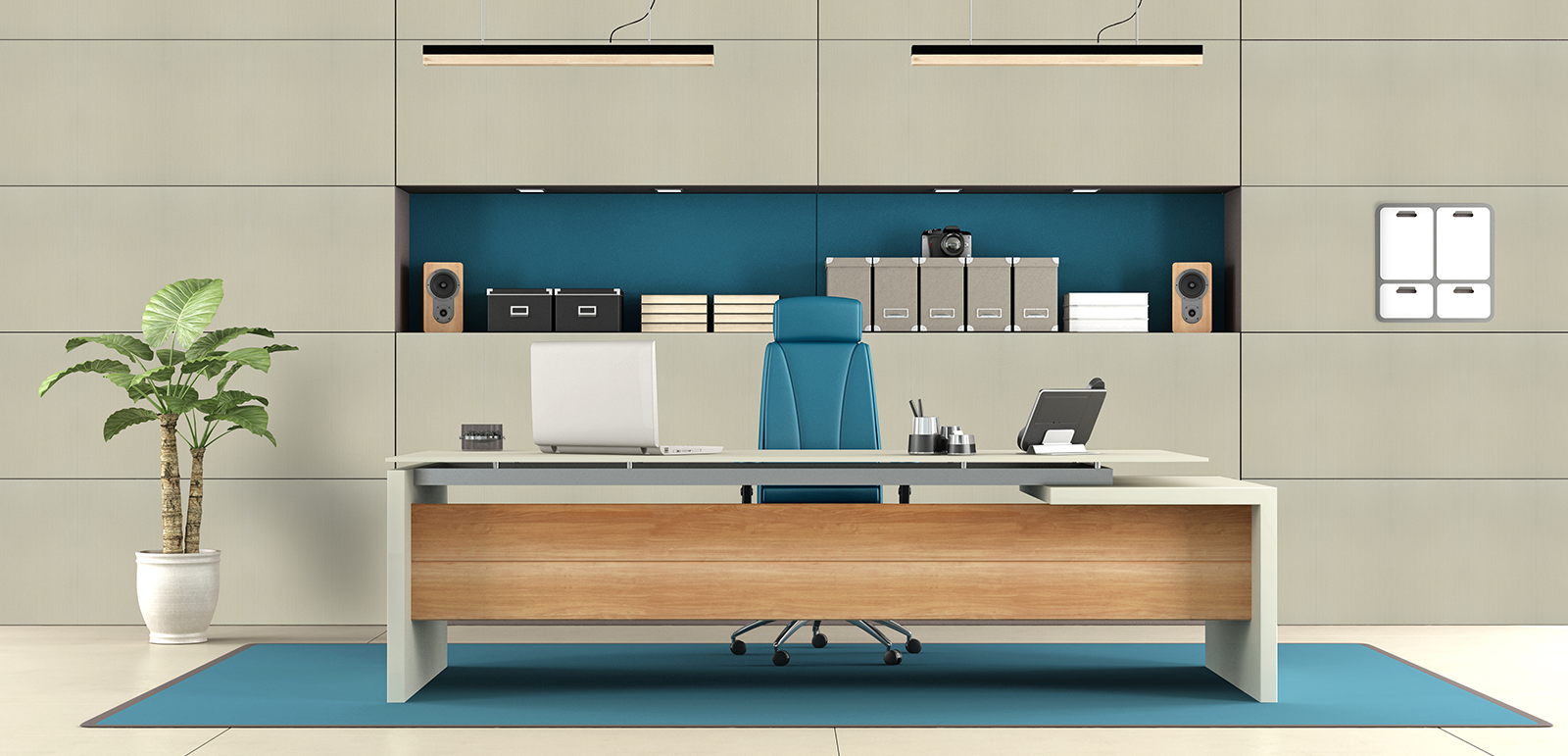 MFC office furniture made with Greenlam particle board