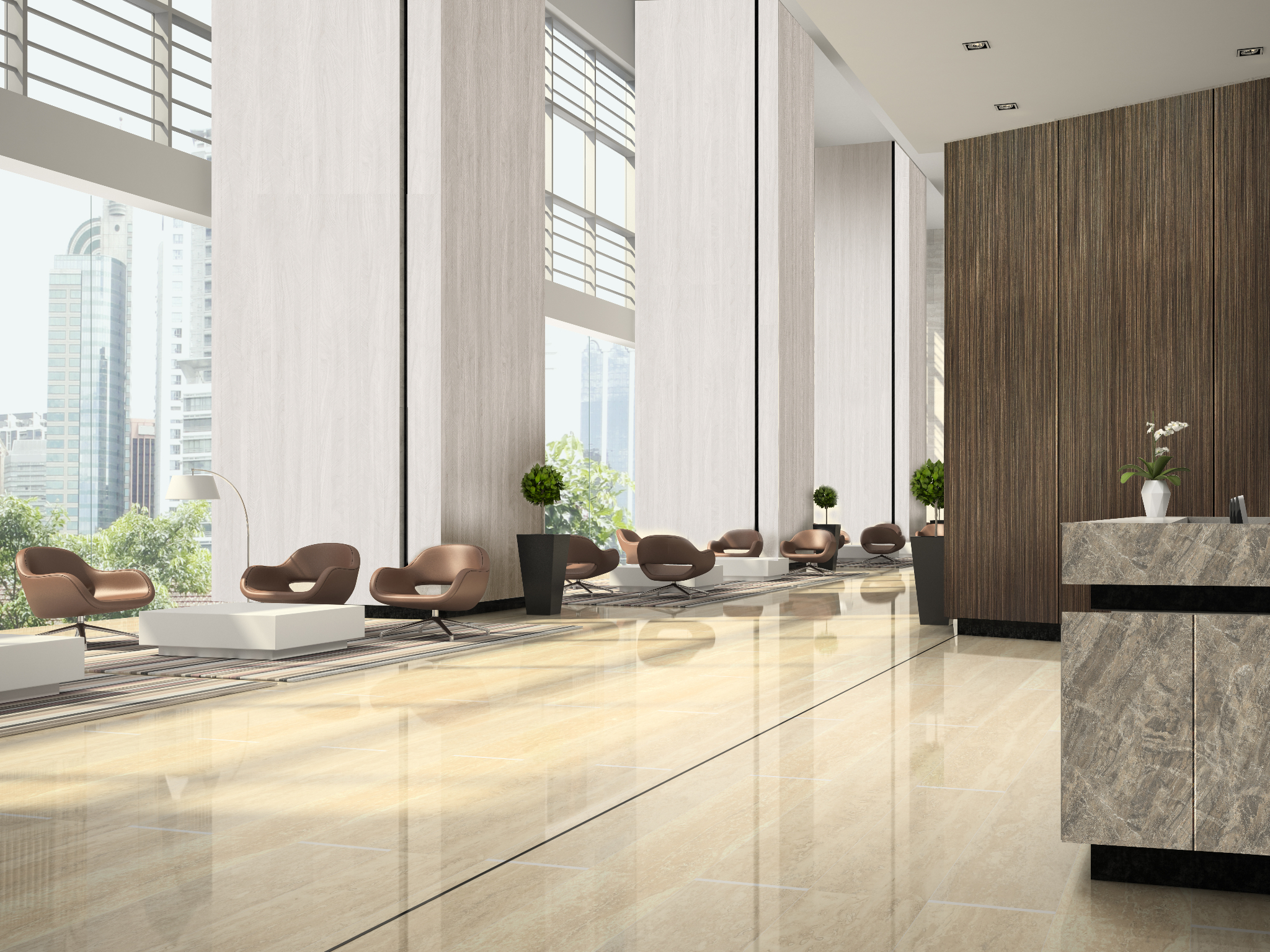 Greenlam MFC used in modern healthcare spaces
